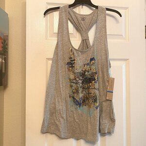 New DKNY Jeans Embellished Knotted T-Back Tank